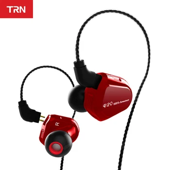TRN V20 DD BA Hibridni V Uho Slušalke DJ HI-fi Monitor Teče Šport Slušalke Slušalka Headplug 2PIN Kabel TRN V80/V30/BT20/X6