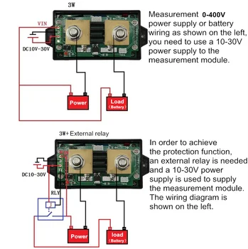 DC 120v 300A LCD Combo Meter Brezžični voltmeter trenutno KWh Watt Meter Zmogljivost Baterije tester Moč spremljanje
