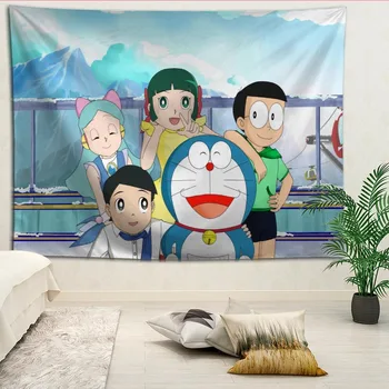 Nov Prihod Doraemon Tapiserija, ki Visi Odejo v ozadju stene spalnice Home Art Tapiserije Dekor Prilagodite sliko
