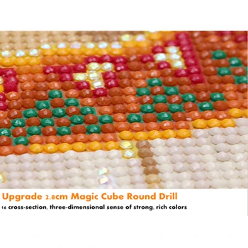DPF DIY Darilo barvit cvet barve 5D celoten Krog Diamond Slikarstvo Magic Cube Navzkrižno Šiv Diamond Vezenje obrti Mozaik Dekor