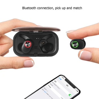 Mini čepkov Touch Kontrole Bluetooth Hi-Fi Slušalke, Zvočnik Brezžične Bluetooth slušalke Z Mikrofon za telefon Android