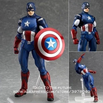Disney Marvel Avengers Captain America 16 cm Dejanje Slika Anime Mini Dekoracijo PVC Zbirka Figur Toy model za otroke