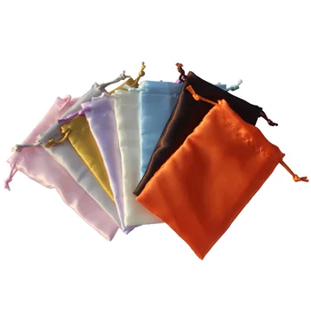 (50pcs/veliko) mehko satenasto vrvico za zavezovanje vreče darilni embalaži poroko torbica veliko barve prilagodite velikost & logotip