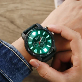 Barvita Svetlobna Moških Kvarčne Ročne ure LED Znamka Luksuzni Vojaške Gledam Šport, Vodotesno Silikonsko Watch Moških reloj hombre