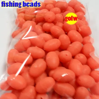2018 fihsing plastika svetlobne ribolov kroglice, ki se sveti v temi 2*3 3*4----12*16 mm več velikosti, izberite barva je oranžna, rdeča