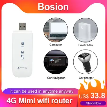 Bosion LTE Podatkov na Kartici Sim USB Usmerjevalnik 4G Wifi Usmerjevalnik Brezžični USB Avto modem, wifi 4G Kartice Sim Palico za Mobilne dostopne točke/Ključ/wifi