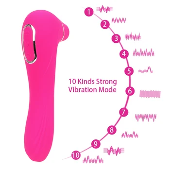 IKOKY 10 Hitrosti Klitoris Bedak Vibrator Ustni Lizanje Jezika z vibriranjem Stimulator Klitorisa Nastavek Sesanju Masaža Sex Igrače za Ženske