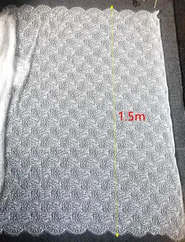 1.5 metra širok 3 metre dolgo zgostitev trepalnic čipke tkanine DIY poročno obleko cheongsam krilo obleko tkanine oblačila