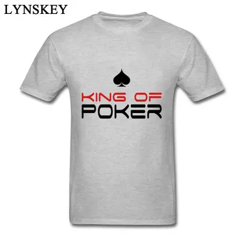 Kralj Poker Moške Bombaž Vrhovi T Shirt Meri Mens Kratek Rokav Tee Srajce Smešno Design Lopata T-Shirt, Okrogel Ovratnik
