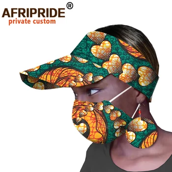 Afriške Klobuk Uhani za Ženske Modni Klobuk blagovne Znamke, Tiskanje Ankara Tiskanja Afriške Pribor Match Print Masko 3 Kos A20H005