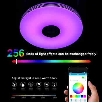 36W 72W Sodobni LED Smart Stropne Luči APP Remote Inteligentni Nadzor bluetooth Glasbe Stropne Svetilke RGB Zatemnitev za dnevno Sobo