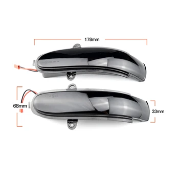 2Pcs Dinamično Vključite Opozorilne Luči Za Mercedes-Benz C W203 C T-Modell (S, 203) CL203 LED Strani Rearview Mirror Zaporedno Indikator