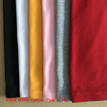 Priložnostne Crewneck Ženske/Moški zgornji deli oblačil Modnih Oblačil Majico Visoko Kakovost Bombaža Dekle tshirts Da Črna je Osvetljeno T-Shirt Unisex Tees
