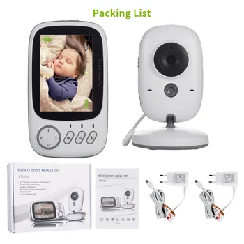 Brezžični Baby Monitor 3.2 palčni LCD-IR Nočno Vizijo 2 način Govori 8 Lullabies Temperatura monitor video varuška radio baby kamera