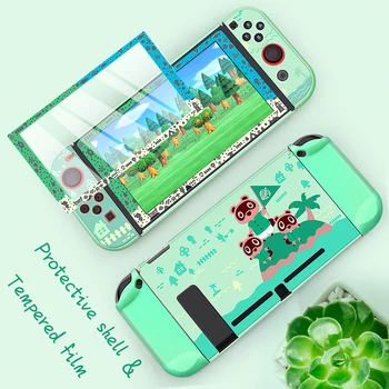 Zelena Animalcrossing Lupini Primeru Za Nintendo Stikalo Konzola Zaščite Cute Anime Veselje Con Pokrov Ohišja Lupini NS NX Dodatki