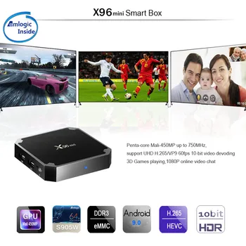 X96mini Android 9.0 Smart TV BOX S905W Quad Jedro podporo za 2,4 G Brezžični multimedijski predvajalnik, WIFI X96 mini Set Top Box