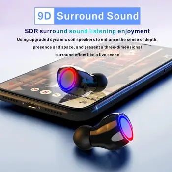 TWS Slušalke Brezžične Slušalke z Mikrofonom Šport Nepremočljiva Bluetooth Slušalke Dotik upravljanje Glasbe Čepkov Slušalke