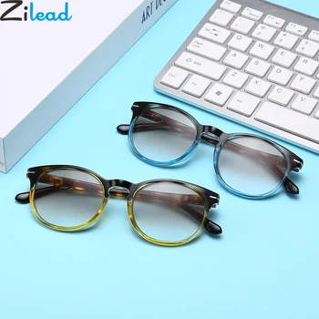 Zilead Smolo Obravnavi Očala Krog Dvojno Rjave Leče Prebyopia Očala Za Moške, Ženske Daljnovidnost Očala Očala Unisex