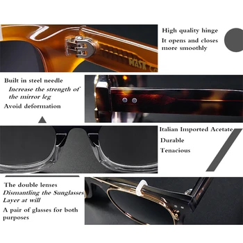 Visoka Kakovost Modnih Kratkovidnost Polarizirana sončna Očala Moških Ultra Lahka Posnetek Vožnje Ogledalo Kvadratnih Retro Očala Okvir oculos de grau