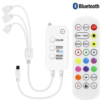 Bluetooth Krmilnik Smart RGB Krmilnik 5 v DC 12V 24V 24Key IR Daljinski upravljalnik Za 2835 5050 RGB LED Trakovi Graditi V Mikrofon