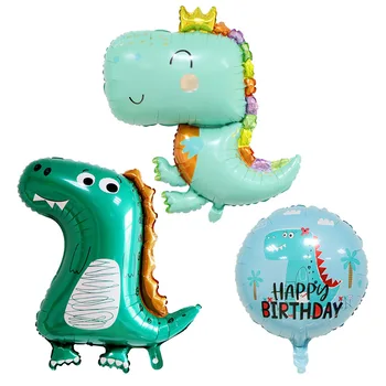 50pcs/veliko Srčkan krono dinozaver Folija balon 18 palčni Krog Rojstni dekoracijo Otroci igrače trgovina Helij balon baby tuš