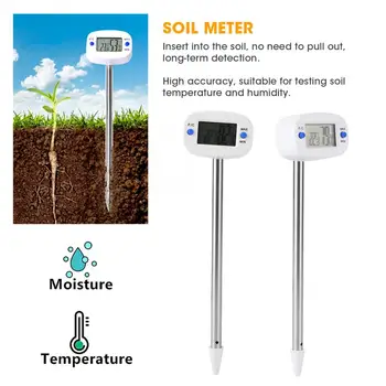 Merilnik vlage Mini Elektronskih Tal, Temperature, Vlage, Merilnik Temperature in Vlažnosti Tester za Vrt, Rastline Tal Tester