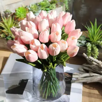 10pcs/veliko Umetnih Tulipanov Cvet Peony Doma Dekoracijo Cvet Vrtnice Podeželja Družini Stranka Dekoracijo Poroke DIY Dekoracijo PU