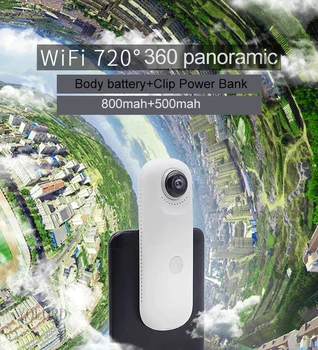 3D Panoramski pogled 360 VR 720P VR Live Show Super HD WiFi Kamera Dvojno širokokotni Ribje Oko Avto DVR Za iphone iOS Android Telefon