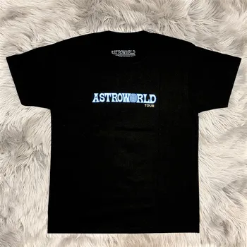 Travis Scott Tour Astroworld T-shirt Tee Moški Ženske 1:1 Visoke Kakovosti Poletje Slog, Nov Slog Travis Scott majica s kratkimi rokavi