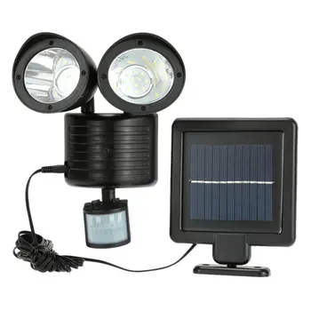 22 LED Dvojno Varnost Detektor Sončne Spot Light Senzor Gibanja Žaromet Zunanji Steni Luči za Vrt Krajine Debelo, Prodaja