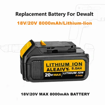 ALEAIVY Prvotne 20V 6.0 Ah DCB200 Zamenjava Li-ionska Baterija za DeWalt MAX XR električno Orodje 20V 6000mAh Litijeve Baterije