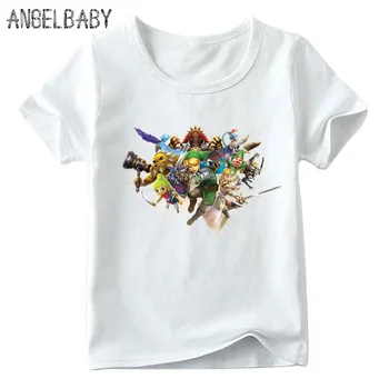 Fantje/Dekleta The Legend of Zelda Triforce Znak Natisniti T-shirt Otrok Poletje Vrhovi Baby Otroci Priložnostne Smešno T shirt,ooo5245