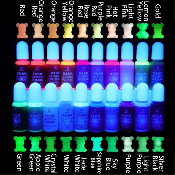 10-barvna Svetleča Barva Nastavite DIY Silikonsko Plesni Kolorit Pigment Orodje MYDING