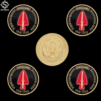 5PCS ZDA Vojska Enota 1. specialne Sile Operativni Zraku Zlato Izziv Kovancev Ameriški Orel Zbiranje Kovancev