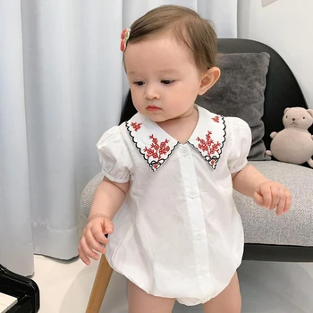 Baby Dekleta Smocked Igralne Obleke 2020 Poletje Otrok Boutique Oblačila Za Novorojenčka Smocking Vezenje Jumpsuit Za Malčke Roupas