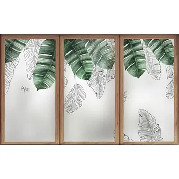 Evropski Nordijska listi velikosti po Meri Steklo Film Nalepka brez lepila Zasebnosti Nalepko kopalnica pisarna Drsna vrata doma dekoracijo