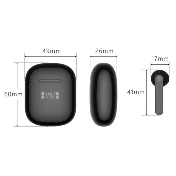 Bluetooth Slušalke Zraka 2 tws Brezžične Slušalke z Polnjenje Box Stereo slušalke Športne Slušalke Mini Čepkov Za pametni telefon