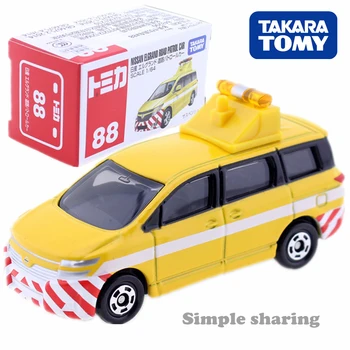 Takara Tomy Tomica No. 88 Nissan Elegrand Cesti Patruljni Avto 1/64 Miniaturni Diecast Otroške Igrače Van Model Komplet Smešno Trojk