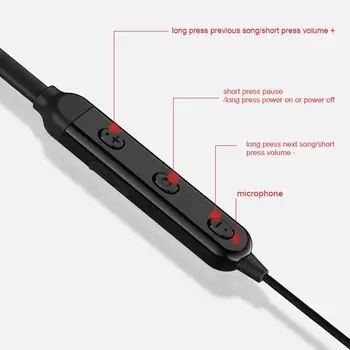 A10 Bluetooth Neckband Slušalke za prostoročno telefoniranje, Glasnost Slušalke Nadzor Pesem Stikalo 250 mAh Dolg Čas predvajanja z mikrofonom