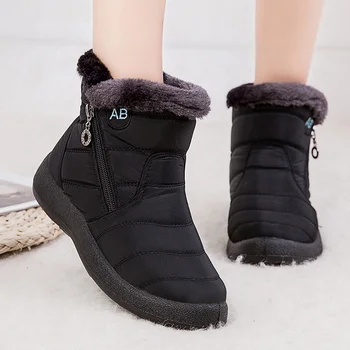 Ženske Škornji 2020 Moda Nepremočljiv Sneg Škornji Za Zimske Čevlje Ženske Priložnostne Lahki Gleženj Botas Mujer Toplo Pozimi Škornji