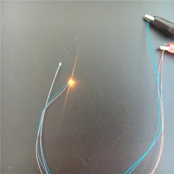 100 kozarcev 0805 3v 30 cm Led Svetlobe Utripajoča SMD Utripa, Model Vlak HO N OO Obsega Vnaprej vgrajena Mikro Litz Žično LED Za Diy Model