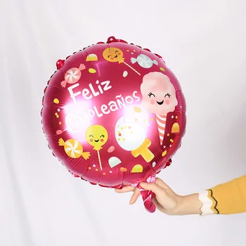 50pcs Feliz Cumpleanos Foill Baloni 18 inch španski Happy Birthday Žogo BabyShower Fant Dekle Primeru Stranka Dobave Helij Globos