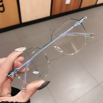 Unisex Oblikovalec Blagovne Znamke Zeleni Krog Očal Okvir Navaden Eye Glasses Optični Okvirjev Moških Modra Svetloba Blokiranje Očala Oculos De Grau