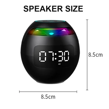 Mini Zvočnik, Budilka Prenosni Bluetooth Zvočnik Močan Stereo Smart Stolpec z LED Zaslon za Domači Kino