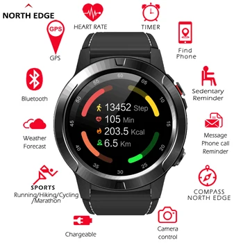 Severni Rob Pametno Gledati IP67 Vodotesna GPS Bluetooth za Sprejem Klicev Smartwatch 2020 Moški Ženske Srčni utrip, Krvni Tlak Monitor