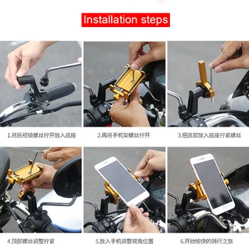Univerzalni Aluminij Zlitine Motocikel Držalo za Telefon Za iPhone 11 pro Telefonska Podpora Za gps moto držalo za Kolo Nosilec Ročajev