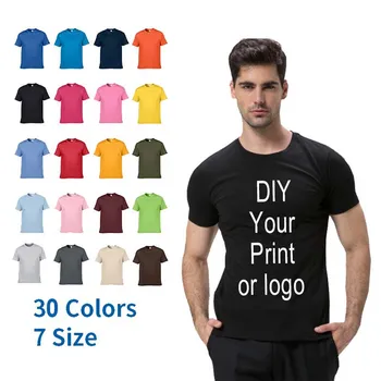 Custom Print Enotno Podjetje DIY Ekipa T-shirt Logotip/Photo/Besedilo Natisnjeno T Shirt Mens Vrh Oglaševanje T-Shirt