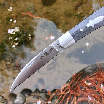 60HRC Brat 1508CF VG10 Folding nož rezilo Slip Skupno Žepni Nož EOS preživetje taktično prostem lov floder noži