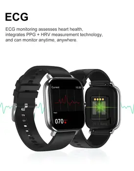 DT35 Pametno gledati EKG Srčni utrip, Krvni Tlak 1.54 palčni Bluetooth Klic IP67 Nepremočljiva Šport, Moda P8 Pro Pametno Gledati