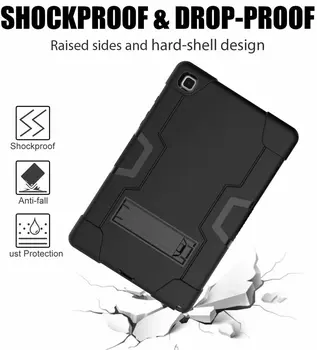 Slim težki Oklep Shockproof Krepak Padec Varstvo Primeru z Oporo Za Samsung Galaxy Tab A7 (T500/T505/T507) 10.4 Palčni
